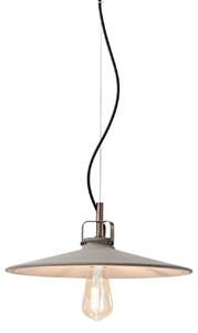 Lampada A Sospensione 1 Luce Brooklyn Diam 25 In Cemento E Bronzo