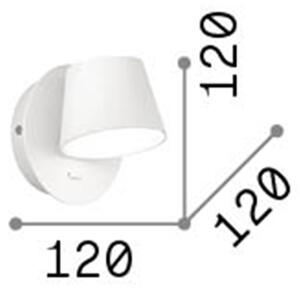 Applique Moderna Gim Alluminio Bianco Led 6W 3000K Luce Calda