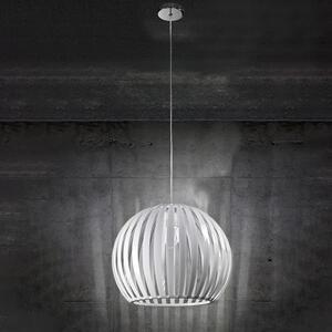 Sospensione Contemporanea Slice Metallo Cromo Acrilico Bianco 1 Luce E27 D40