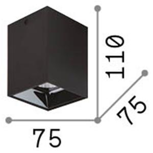 Plafoniera Moderna Nitro Square Alluminio Bianco Led 15W 3000K Luce Calda