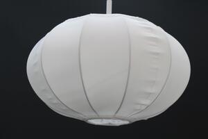 Lampadario a sospensione tessile NORDLUX Aeron, Variante: Ø 400 x 300 mm, E27, bianco, beige