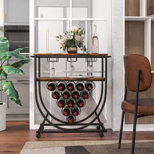 Nandae Carrello Cucina con rack di stoccaggio a 3 piani, Carrello di Servizio con ruote, ripiano