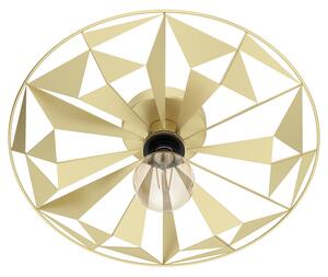 Plafoniera Contemporanea Castanuelo 1 Luce Acciaio Oro