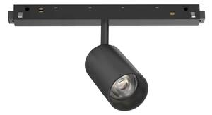 Faretto Binario Singolo On-Off Ego Alluminio Nero 1 Luce 8W 3000K Luce Calda