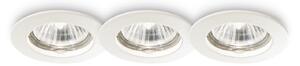 3 PZ Faretto da incasso Jazz 1 luce GU10 bianco metallo dimmerabile Ideal Lux