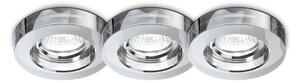 3 Faretti Incasso Moderno Blues Alluminio Fumè 1 Luce Gu10 5W 3000K Luce Calda