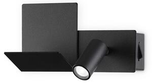 Applique Moderna Komodo-2 Metallo Nero Led 4,5W 3000K Luce Calda
