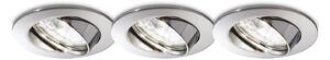 3 Faretti Ad Incasso Swing Metallo Cromo 1 Luce Gu10