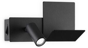 Applique Moderna Komodo-1 Metallo Nero Led 4,5W 3000K Luce Calda