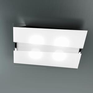 Applique Contemporanea Mad Metallo E Vetro Bianco 4 Luci E27