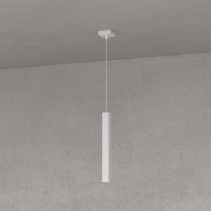 Sospensione Moderna Square Tube Metallo Grigio 1 Luce Gu10