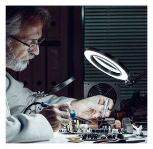 Extol - Lampada da tavolo LED dimmerabile con una lente d'ingrandimento LED/8W/5V 2900/4500/7500K nero