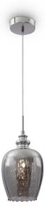 Lampadario A Sospensione Moderno Blues Metallo Argento Vetro 1 Luce E14