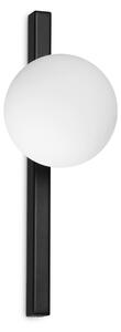 Applique Da Parete Contemporaneo Binomio Metallo Nero 1 Luce G9 4W 3000K Ip20