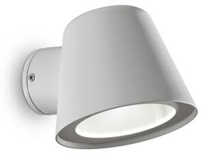 Applique Da Parete Contemporaneo Gas Alluminio Grigio 1 Luce Gu10 28W Ip43