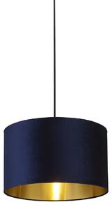 Paralume Contemporaneo Velluto Tessuto Blu Oro