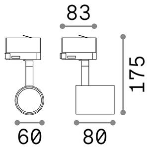 Faretto Cilindrico Spot Metallo Nero 1 Luce Gu10