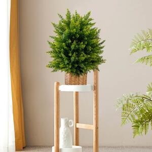 COSTWAY Pianta Finta 75 CM, Albero Finto Realistico a 3 Sfere in Vaso da  Interno ed