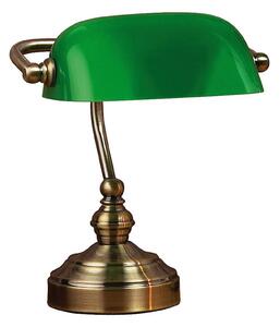 Lampada da tavolo Bankers, alta 25 cm verde