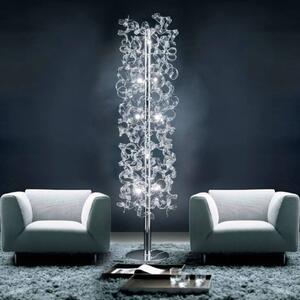 Metallux Lampada da terra Crystal con barra decorata