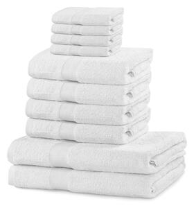 Asciugamani e teli da bagno in cotone bianco in set da 10 pezzi Evita - DecoKing