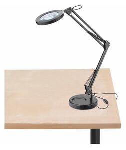 Extol - Lampada da tavolo LED dimmerabile con una lente d'ingrandimento LED/8W/5V 2900/4500/7500K nero