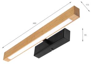 Lampada per quadri LED VERDE LED/5,5W/230V 3000K 46 cm rovere/nero