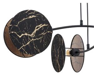 Lampadario a sospensione con filo MOTIF 4xE27/15W/230V nero/oro