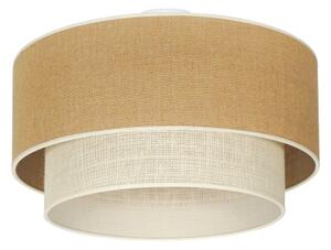 Duolla - Plafoniera YUTE BOHO 3xE27/15W/230V diametro 60 cm marrone/color crema