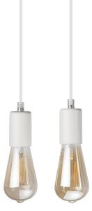 Lampadario a sospensione con filo CORTINA 4xE27/15W/230V bianco/quercia