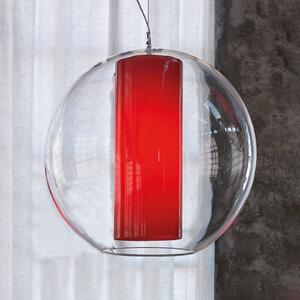 Modo Luce Bolla sospensione plastica rosso Ø 60 cm