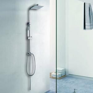 Colonna doccia design quadrato con soffione, doccetta e flessibile | V300C - KAMALU
