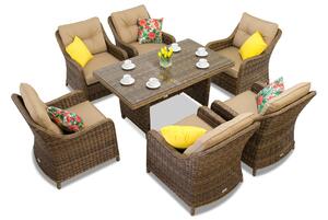 Un set di mobili da giardino Toledo Premium marrone Garden Point