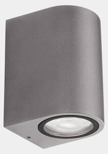 LEDS-C4 Applique da esterni LED Bob Single, grigio, larghezza 7 cm, alluminio