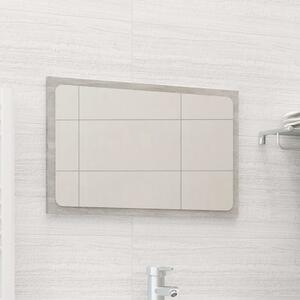 Specchio da Bagno Grigio Cemento 60x1,5x37 cm Legno Multistrato