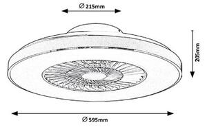 Rabalux - Plafoniera LED dimmerabile con ventilatore LED/40W/230V + TC