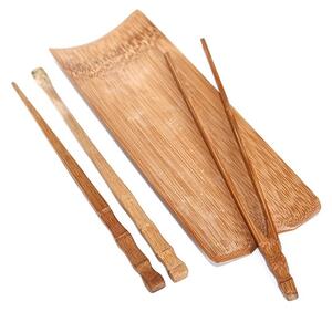 Set accessori da tè in bambù