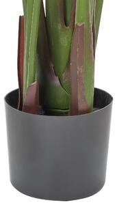 Pianta artificiale in vaso verde e nero sintetico 187 cm Materiale accessorio decorativo per interni Beliani