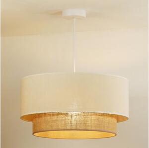 Duolla - Lampadario a sospensione con filo BOHO 1xE27/15W/230V diametro 60 cm beige/marrone