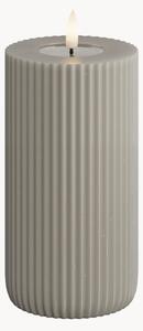 Candela a LED fatta a mano Solid Stripe, alt. 15 cm