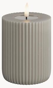 Candela a LED fatta a mano Solid Stripe, alt. 10 cm