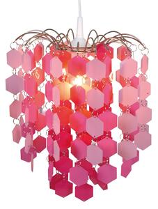 Lampada sospensione 6008519 con pendenti rosa