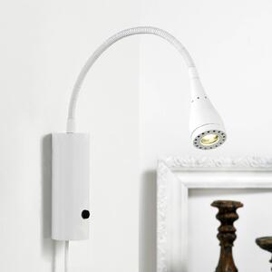 Lampada da parete a LED Mento, flessibile, bianca