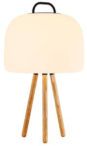 Lampada LED da tavolo Kettle treppiede legno, 36cm