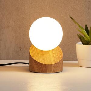 NOWA GmbH Lampada da tavolo LED Alisa con base in look legno