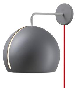 Nyta Tilt Globe Wall applique cavo rosso, grigio