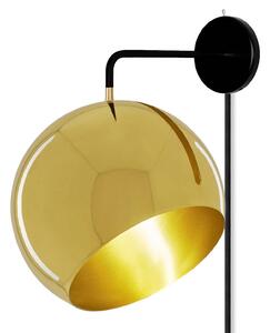 Nyta Tilt Globe Wall Brass applique con spina