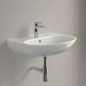 V&B lavabo O.Novo 65x48cm, ovale, rubinetto con troppopieno, bianco C-plus
