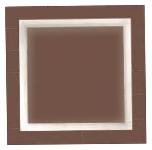 Plafoniera Contemporanea Square Metallo Ruggine Led 28W