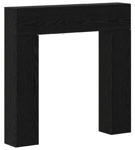 Cornice per camino, finitura effetto legno di quercia, dimensioni 102 x 18 x 100,5 cm